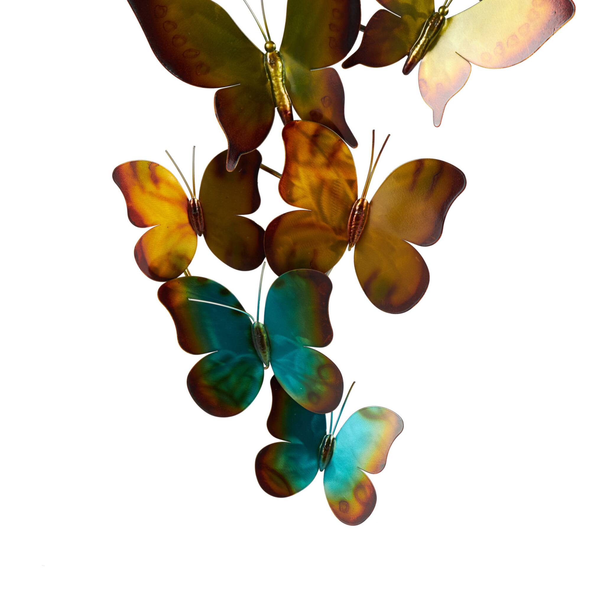 35.5" Stainless Steel Butterfly Wall Décor